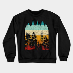 Wildlife Outdoors Nature Retro Forest Crewneck Sweatshirt